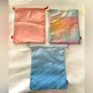 9 Total!!!! Small Drawstring bags and makeup bags